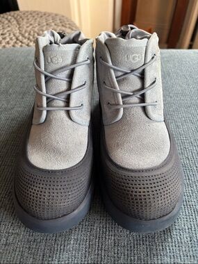 UGG unisex  Light blue Suede and navy  Waterproof Boots